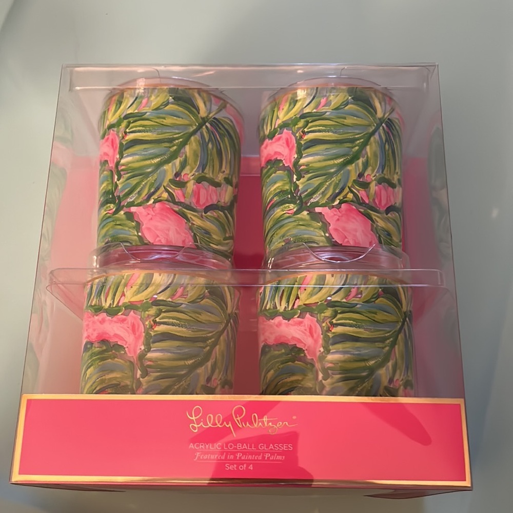 Lilly pulitzer lo ball glasses